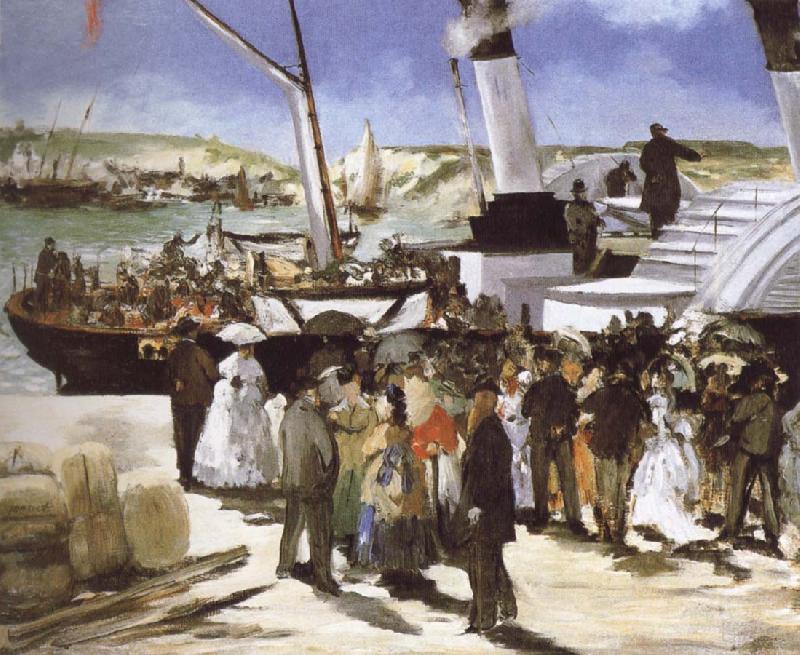 Edouard Manet The Departure of the folkestone Boat oil painting image